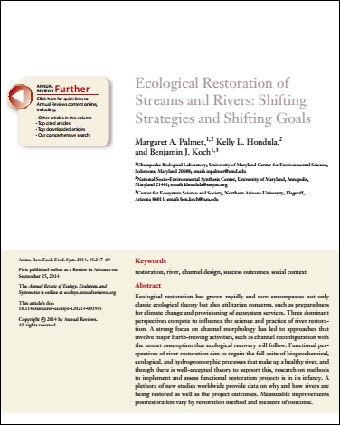 Ecological Restoration of Streams and Rivers: Shifting Strategies and Shifting Goals